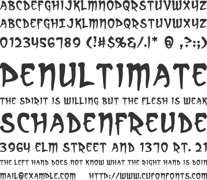 Arcanum font preview