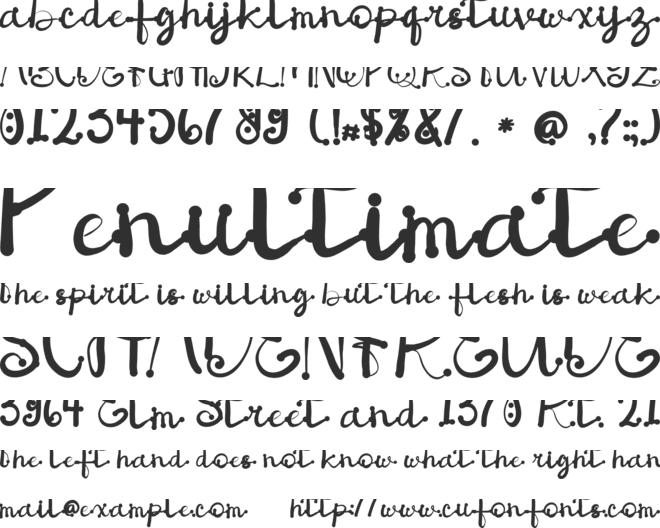 FITER ORAME font preview