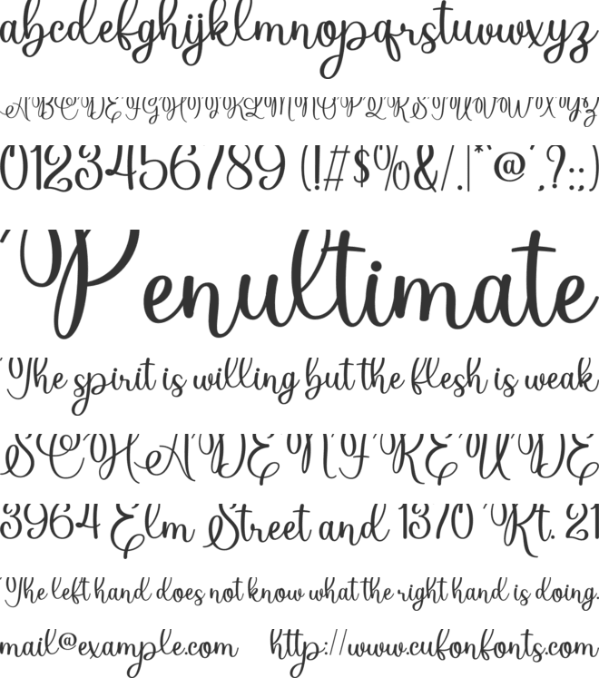 Holina Journey font preview