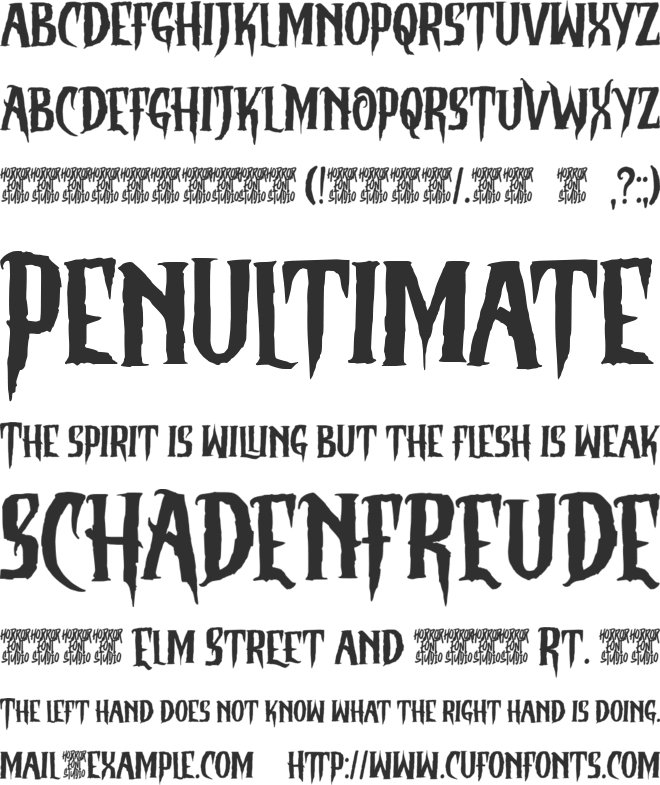 Christmare font preview