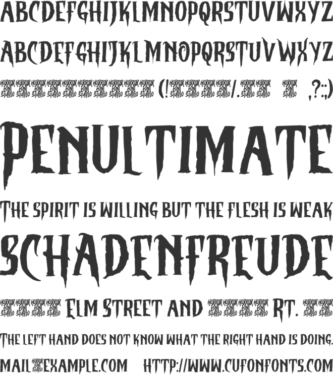 Christmare font preview