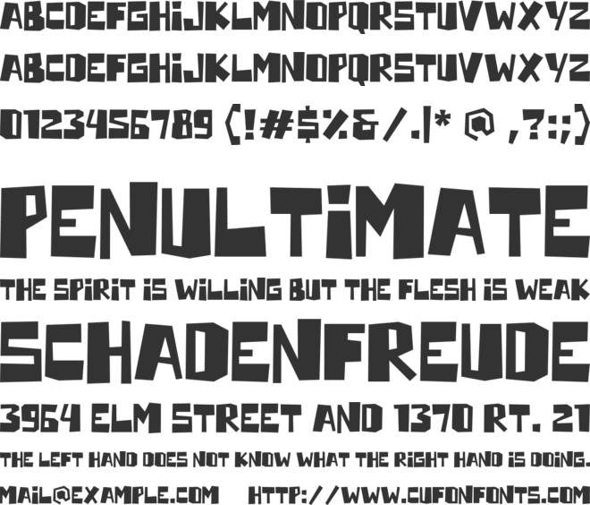 Horizone font preview