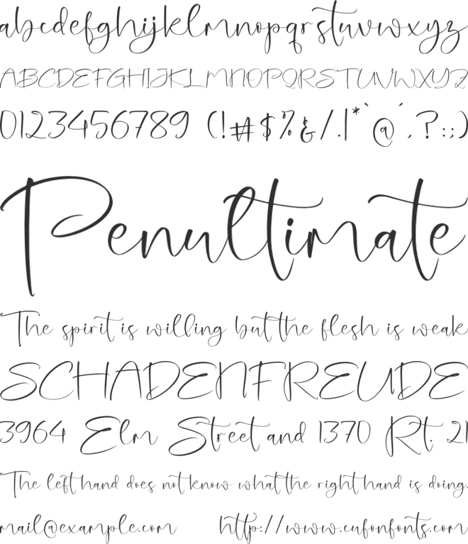 Thandeliss Paulin font preview