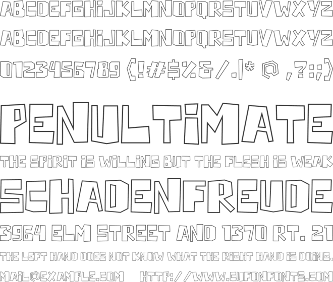 Horizone Outline font preview