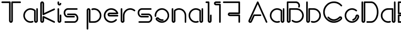 Takis personal17 font