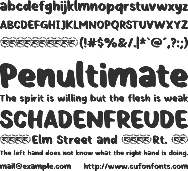 Ginger Snack font preview