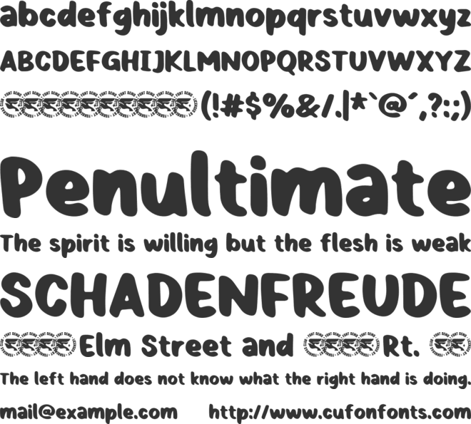 Ginger Snack font preview