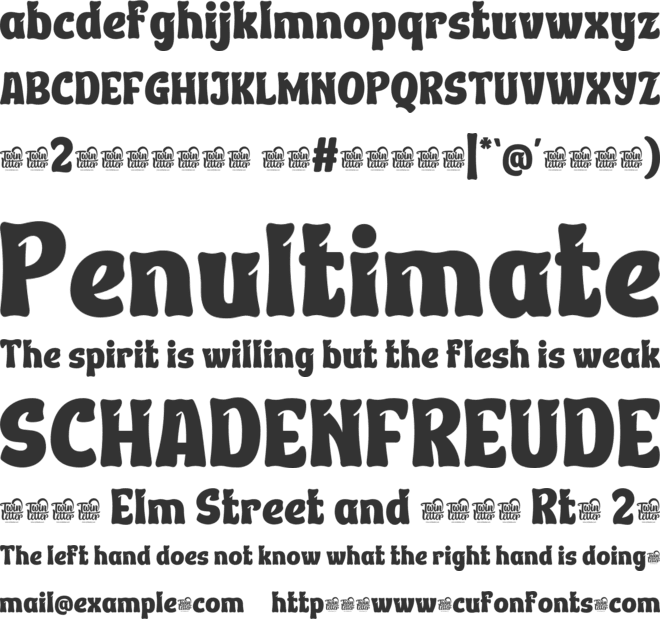 THILL CATEN Trial font preview