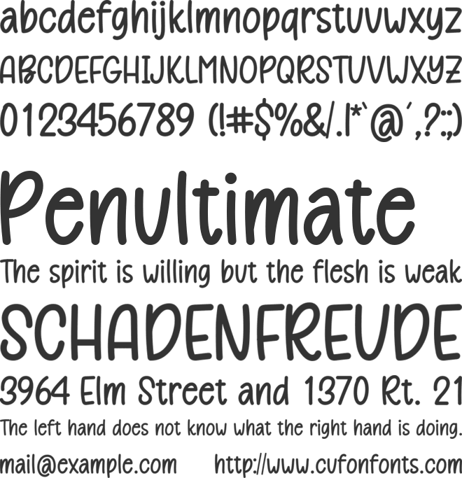 Christmas Holidays font preview