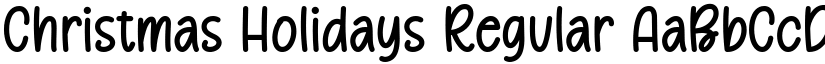 Christmas Holidays Regular font