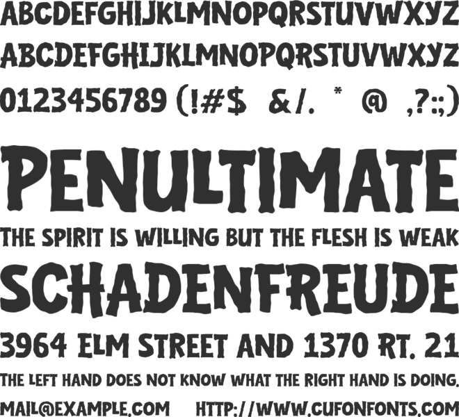 Wicked Type font preview