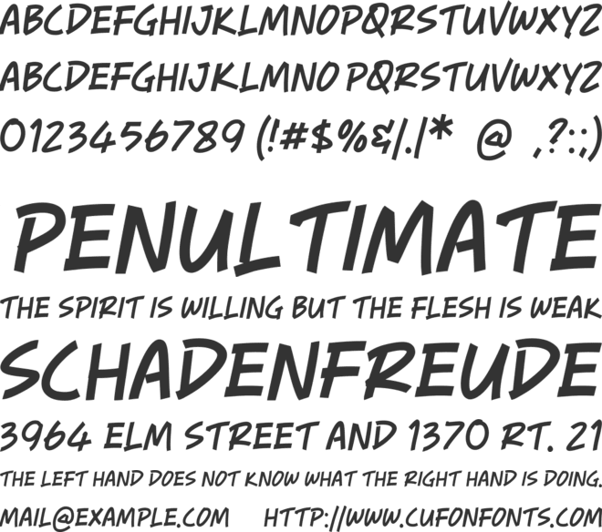 Super Black Marker font preview