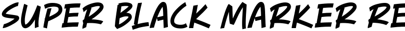 Super Black Marker Regular font