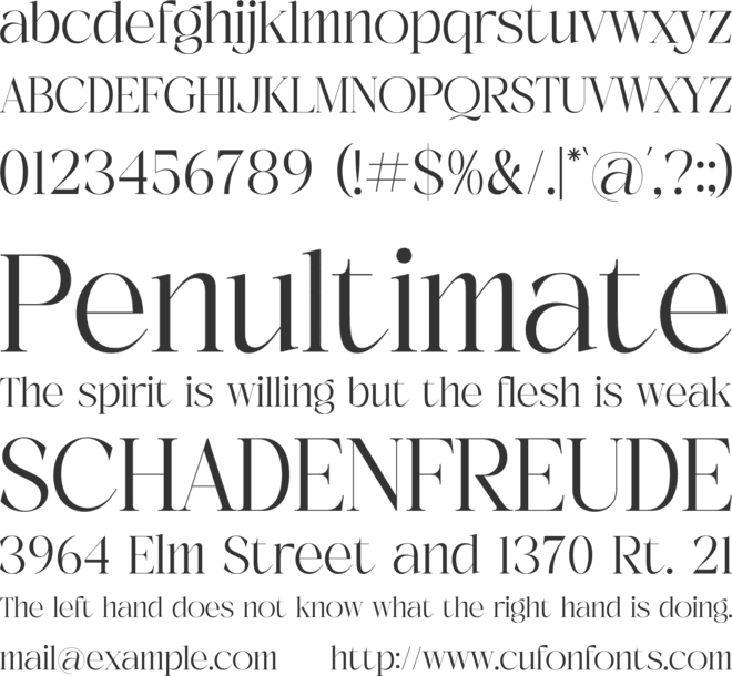 Adogare font preview