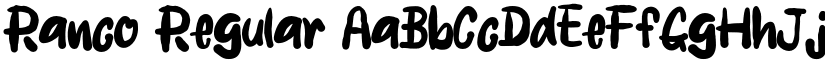 Ranco Regular font