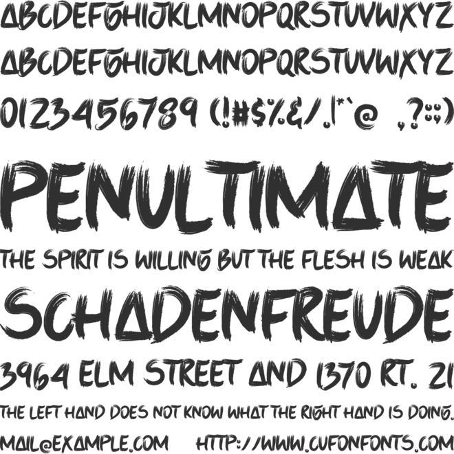 Scary Night font preview