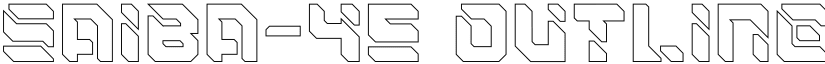 SAIBA-45 Outline font