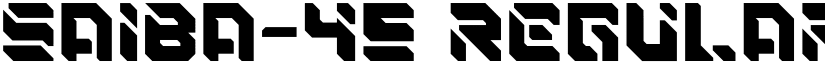 SAIBA-45 Regular font