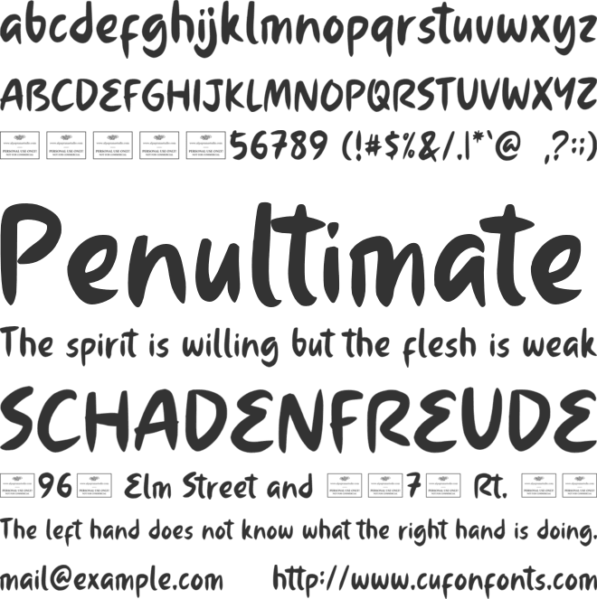 Vibrancy font preview