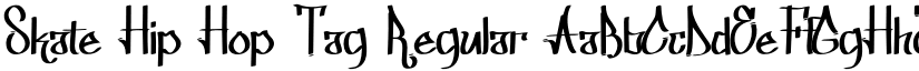Skate Hip Hop Tag Regular font