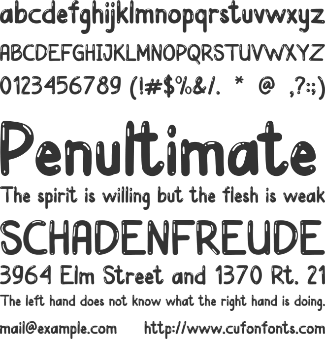 Udara Malam font preview