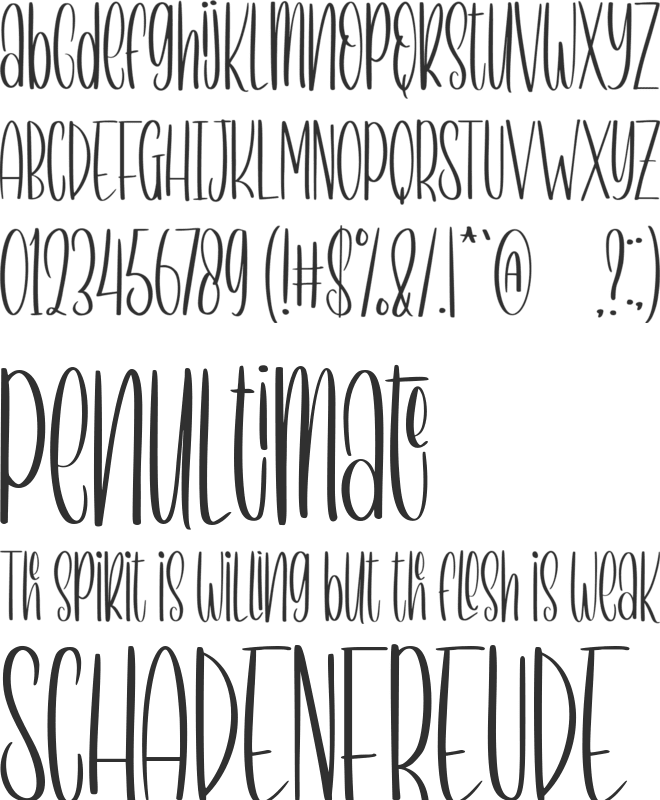 Fancy Brownies font preview