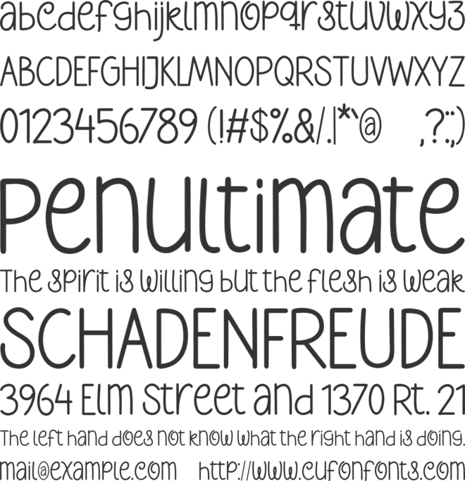 Slowly Lovely Sans font preview