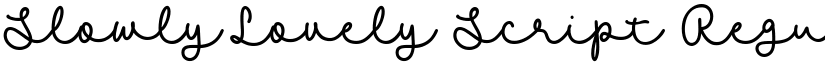 Slowly Lovely Script Regular font