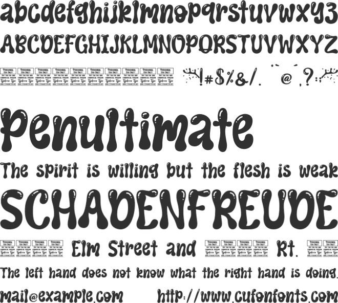 Christmas Balloon Personal Use font preview