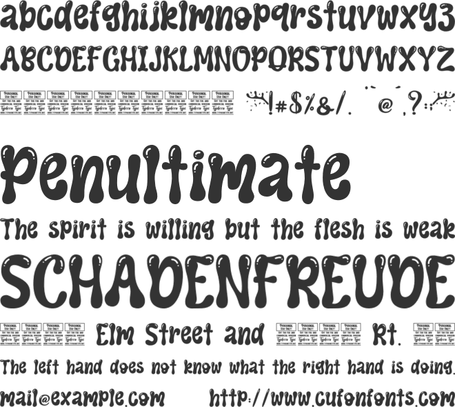 Christmas Balloon Personal Use font preview