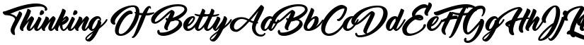 Thinking Of Betty font