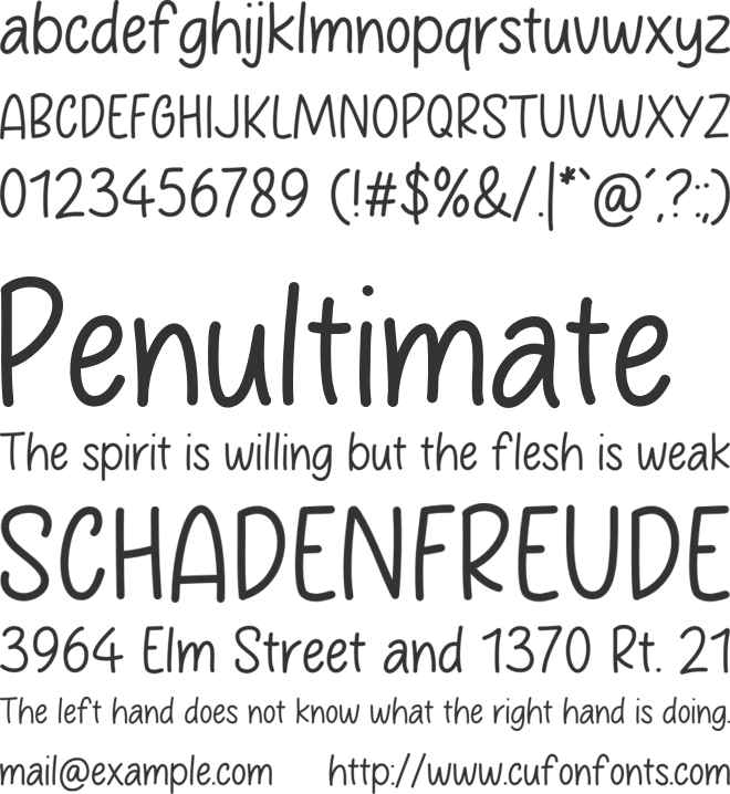 Productive Day font preview