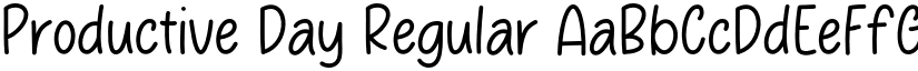 Productive Day Regular font