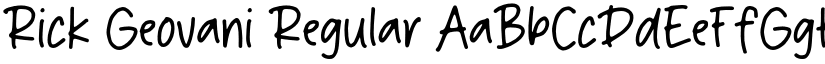 Rick Geovani Regular font