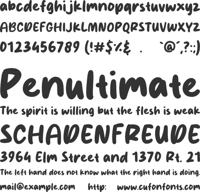 Freshco font preview