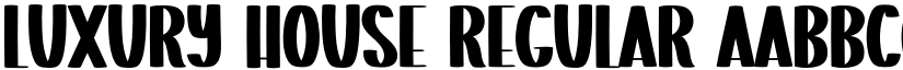 Luxury House Regular font
