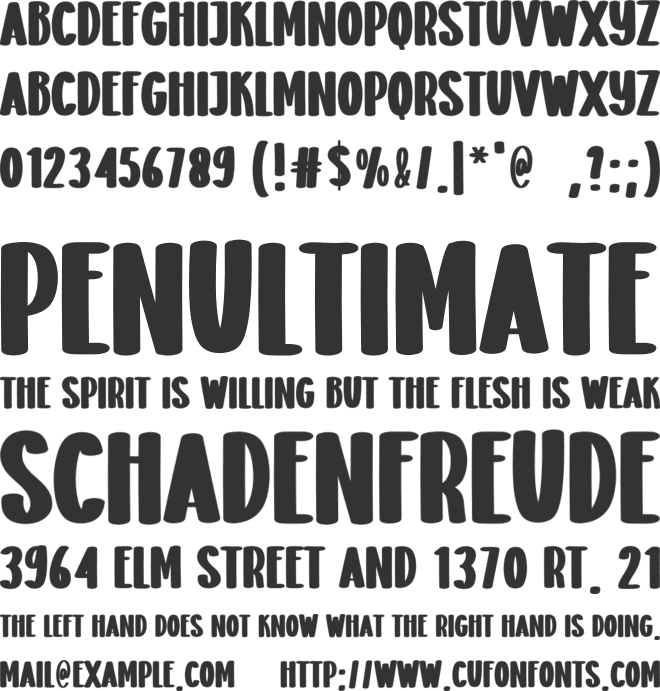 Simple Room font preview