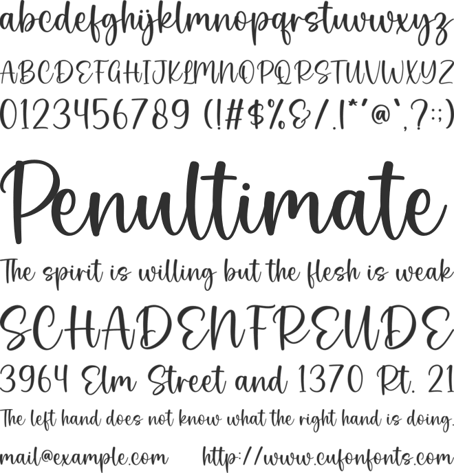 Brithany font preview
