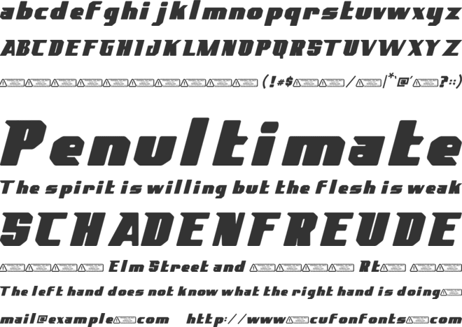Hatcfast font preview