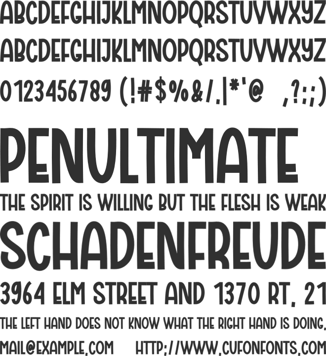 Happy Universary font preview