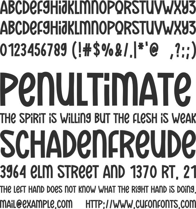 Our Christmas font preview