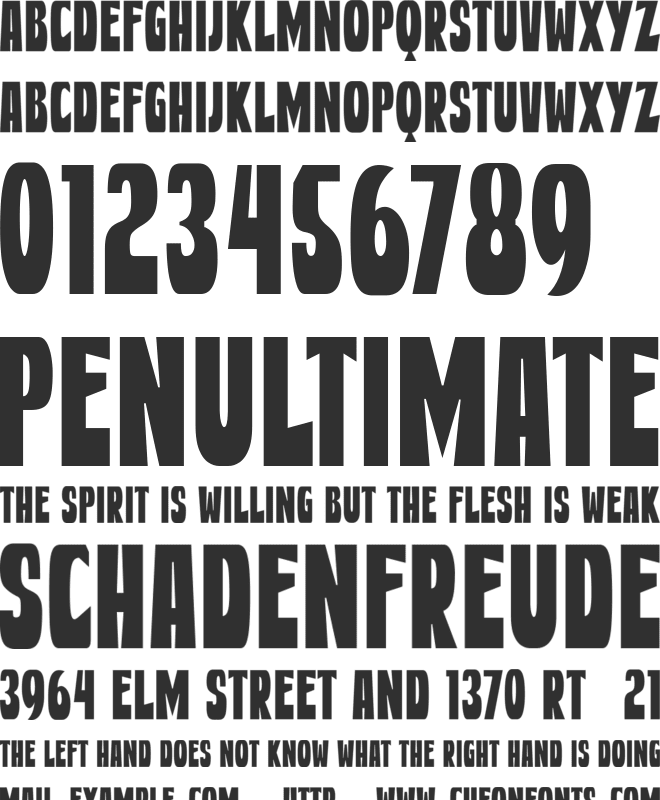 Biggest Country font preview