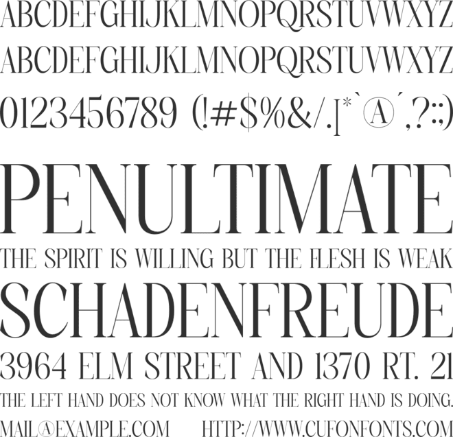 Charthe font preview
