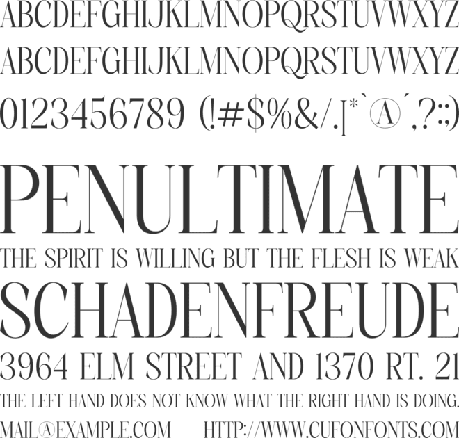 Charthe font preview