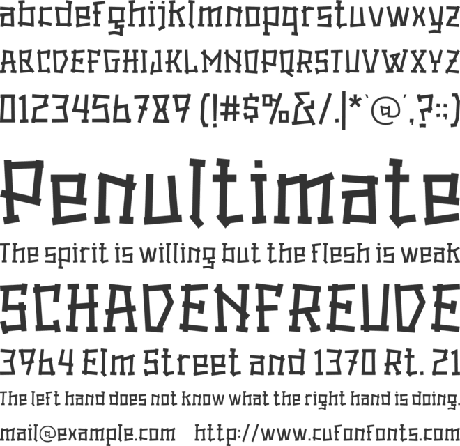 Gigabot font preview