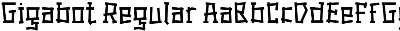 Gigabot Regular font
