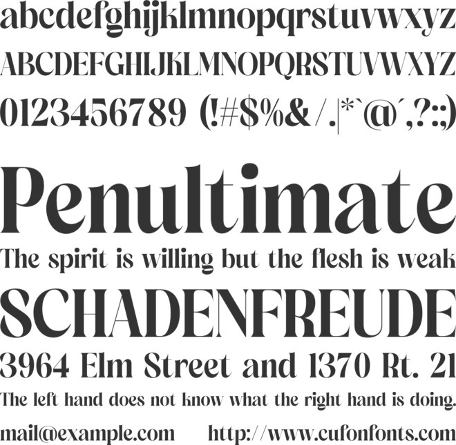 Copeland font preview