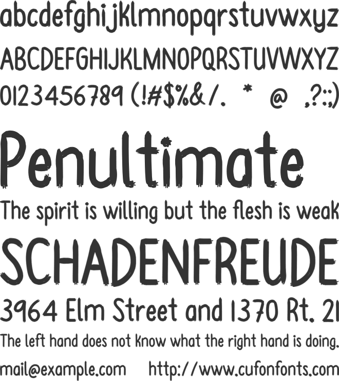 BRUSH WINTER font preview