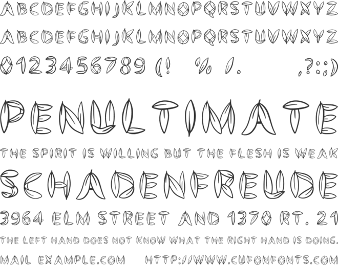 Just Leafs font preview