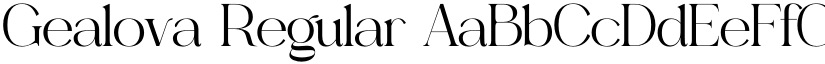 Gealova Regular font